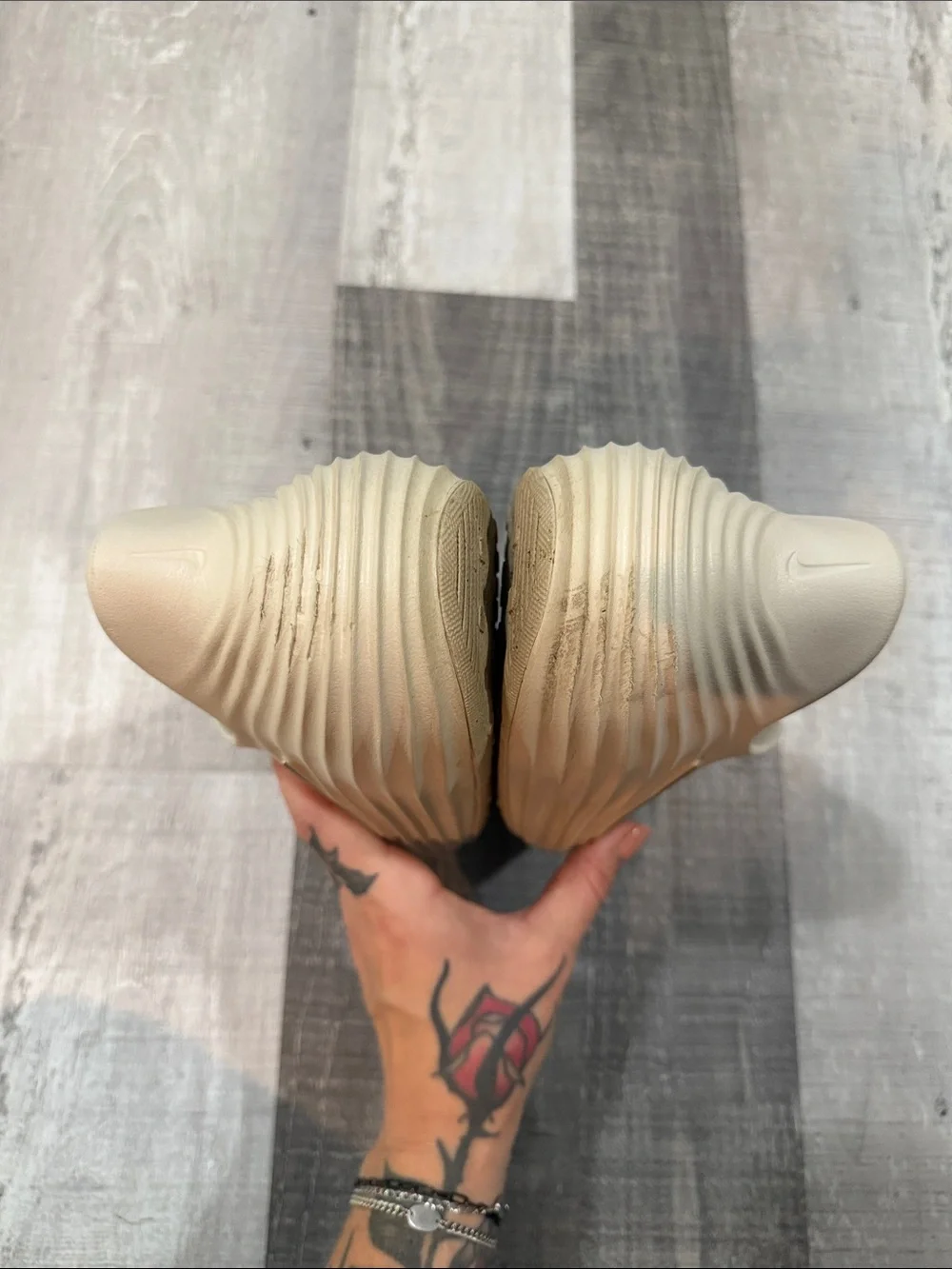 Nike Beige ReactX Rejuven8 with Silver Logo